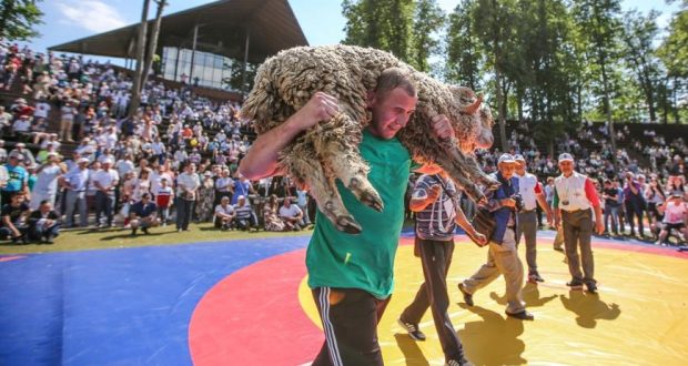 200 спортсменов приняли участие в борьбе корэш на казанских площадках Сабантуя