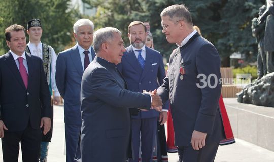 Минниханов наградил Хабирова медалью «100 лет образования ТАССР»