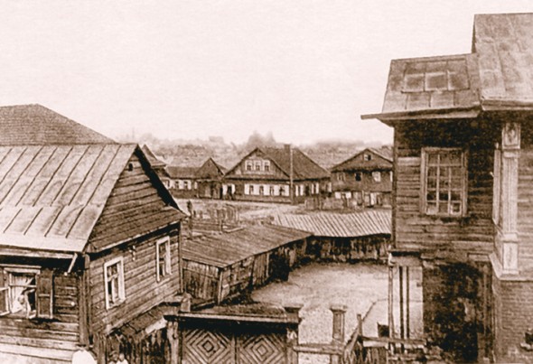 Вид на Татарскую слободу со стороны замковой горы.