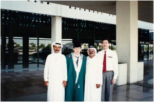 Исмагил Шангареев и Равиль Гайнутдин с арабскими друзьями (1990 г.).