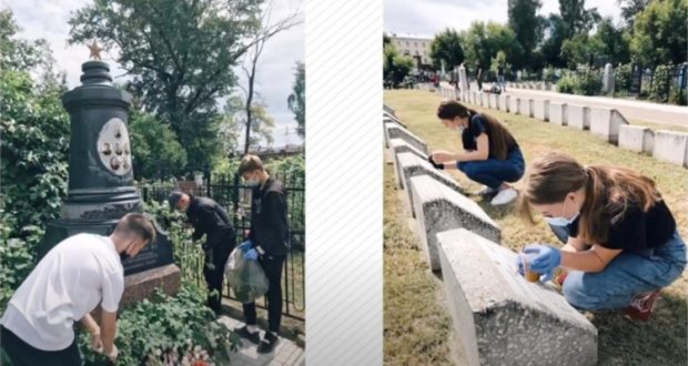 На мемориальном кладбище Казани восстановили памятник участникам войны