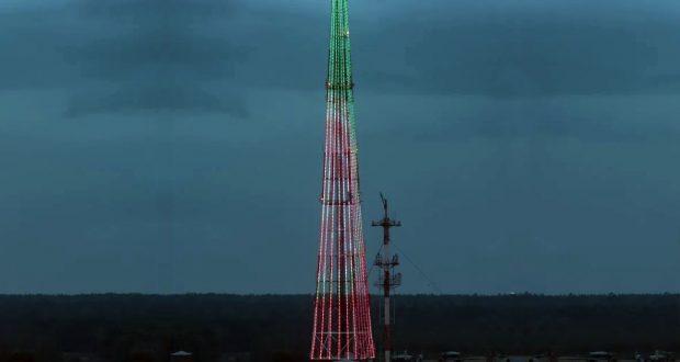 Казанская телебашня в день инаугурации Президента Татарстана зажжется цветами Государственного флага Республики Татарстан
