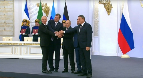 В Кремле подписали договоры о присоединении к России четырех новых субъектов