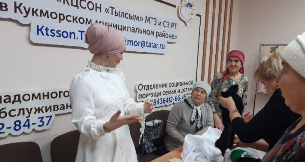 В Кукморском районе провели мастер-класс по изготовлению татарского национального головного убора