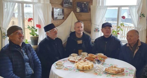 Vasil Shaikhraziev inspects the Tatar Farmstead