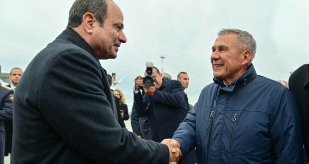 Egyptian President Abdel Fattah El-Sisi arrives in Kazan to take part in the BRICS Summit